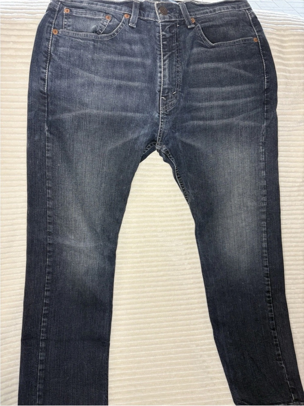 Levi's Men's 505 Straight Leg Jeans 32x30 Dark Wash Blue Denim Faded Regular